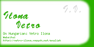 ilona vetro business card